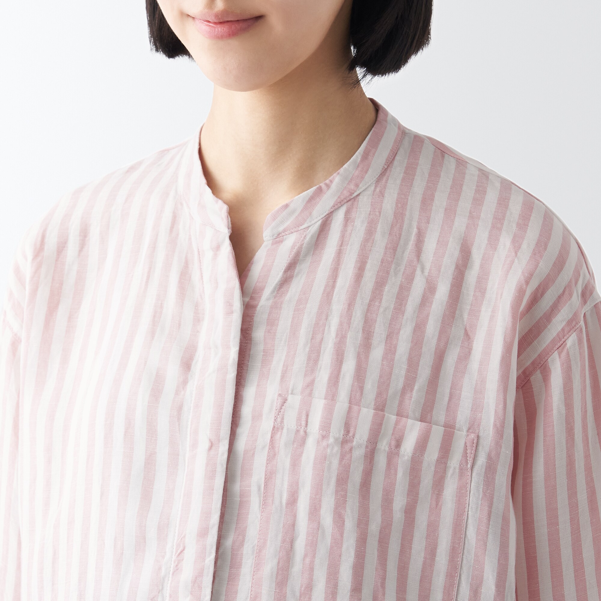 天然由来の接触冷感　リヨセルリネン五分袖パジャマ（マタニティ）