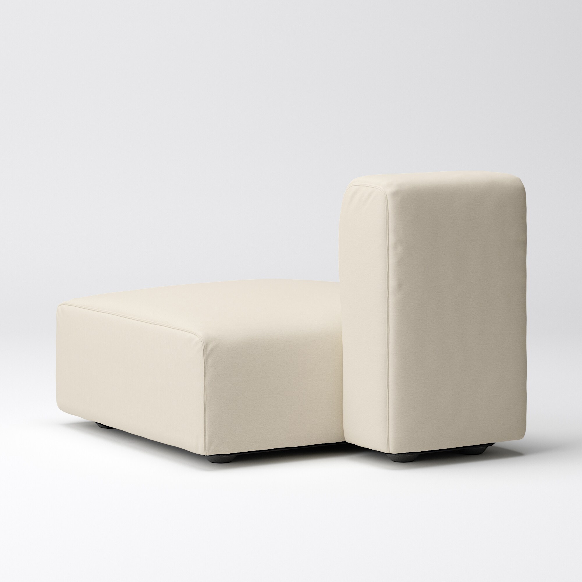 【カバー】洗いざらしの綿帆布ユニットソファ・ハーフバックレスト・大用カバー／生成