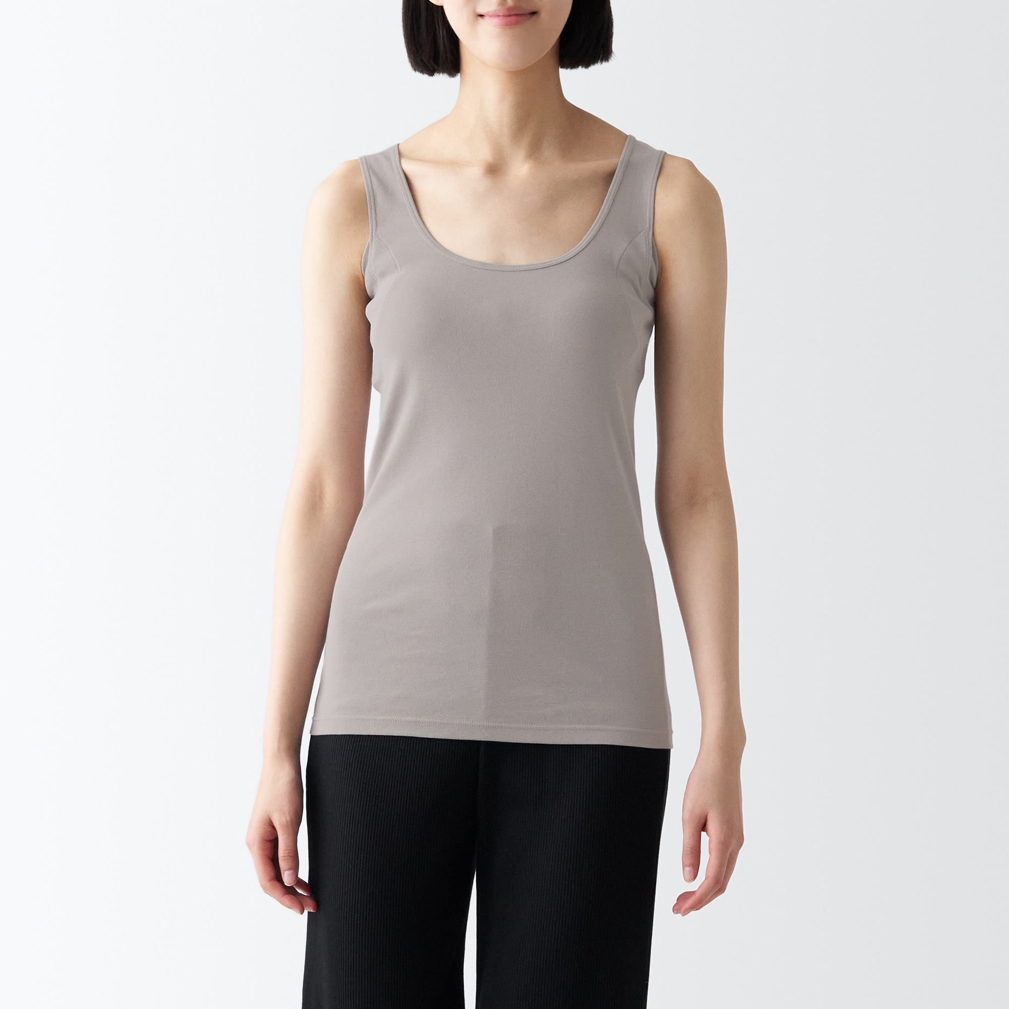 さらっと綿　汗取りパッド付きタンクトップ