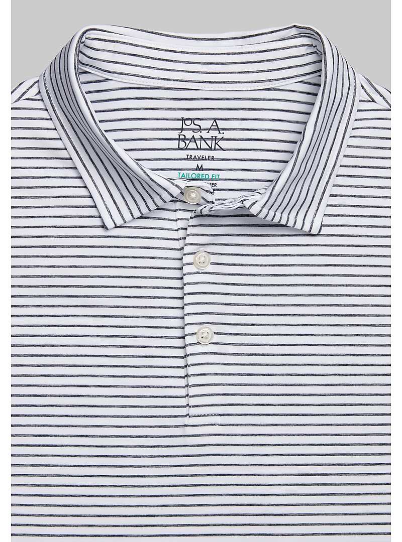 Traveler Collection Tailored Fit Stripe Polo - Big & Tall#6MGN