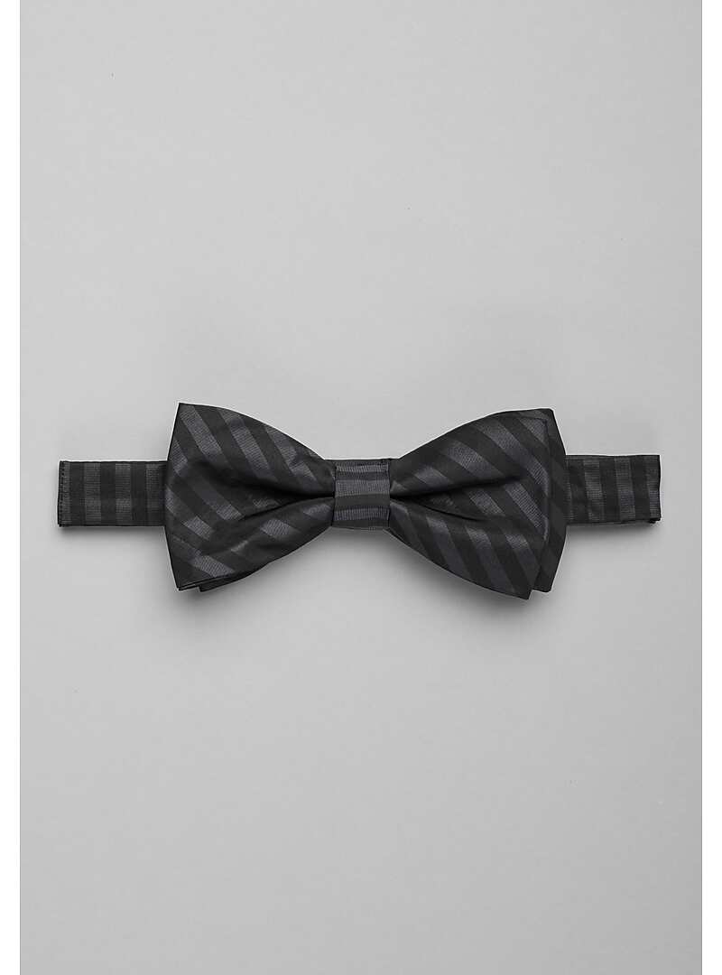 Reserve Collection Tonal Textured Stripe Pre-Tied Bow Tie#8WLE