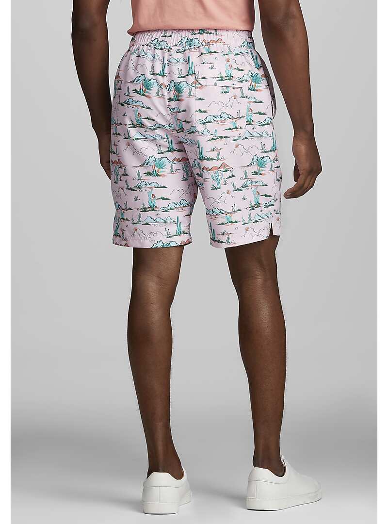 Con.Struct Tailored Fit Cactus Print Swim Shorts - Big & Tall#22YN