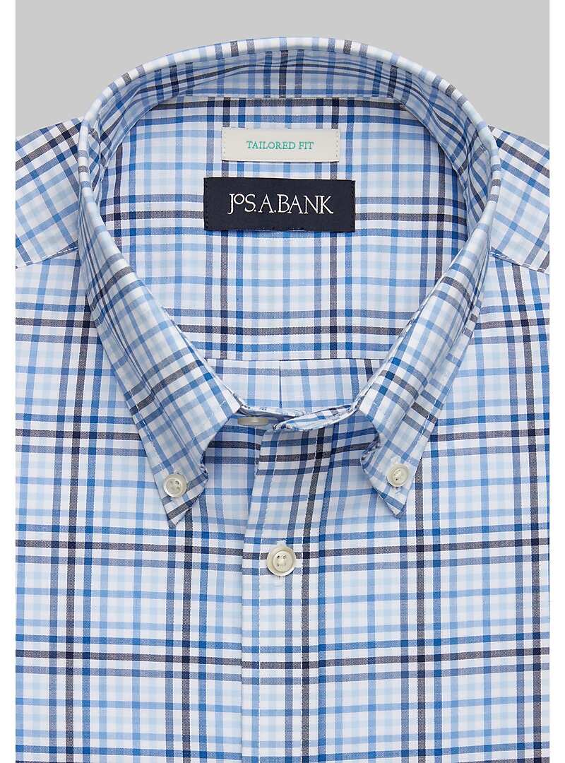 Jos. A. Bank Tailored Fit Plaid Sportshirt - Big & Tall#6MTM