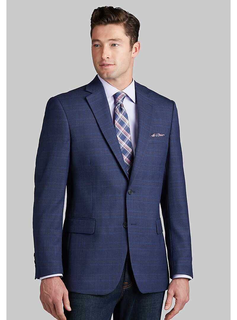 Jos. A. Bank Collection Traditional Fit Windowpane Sportcoat - Big & Tall#16A1