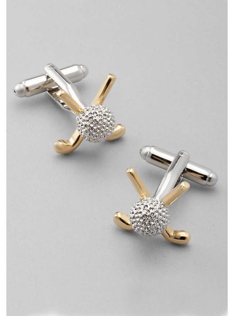 Jos. A. Bank Silver & Gold Golf Cufflinks#8YAD