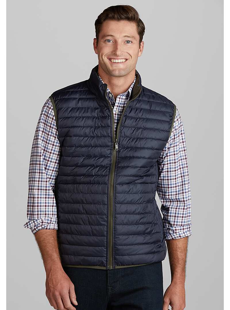 1905 Collection Tailored Fit Reversible Quilted Vest CLEARANCE#71AF