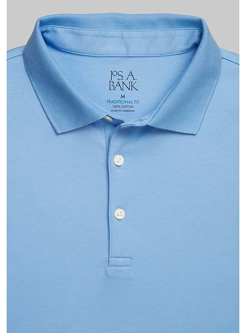 Jos. A. Bank Traditional Fit Interlock Knit Solid Polo - Big & Tall#6MFW