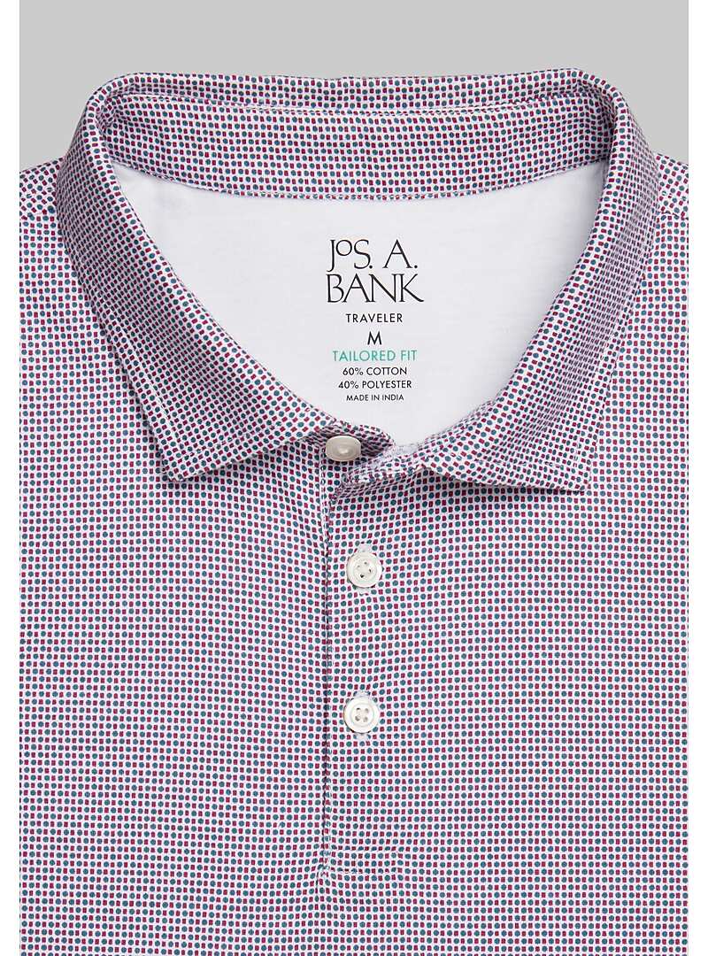 Traveler Collection Tailored Fit Short Sleeve Mini Dot Polo - Big & Tall#6MJ3