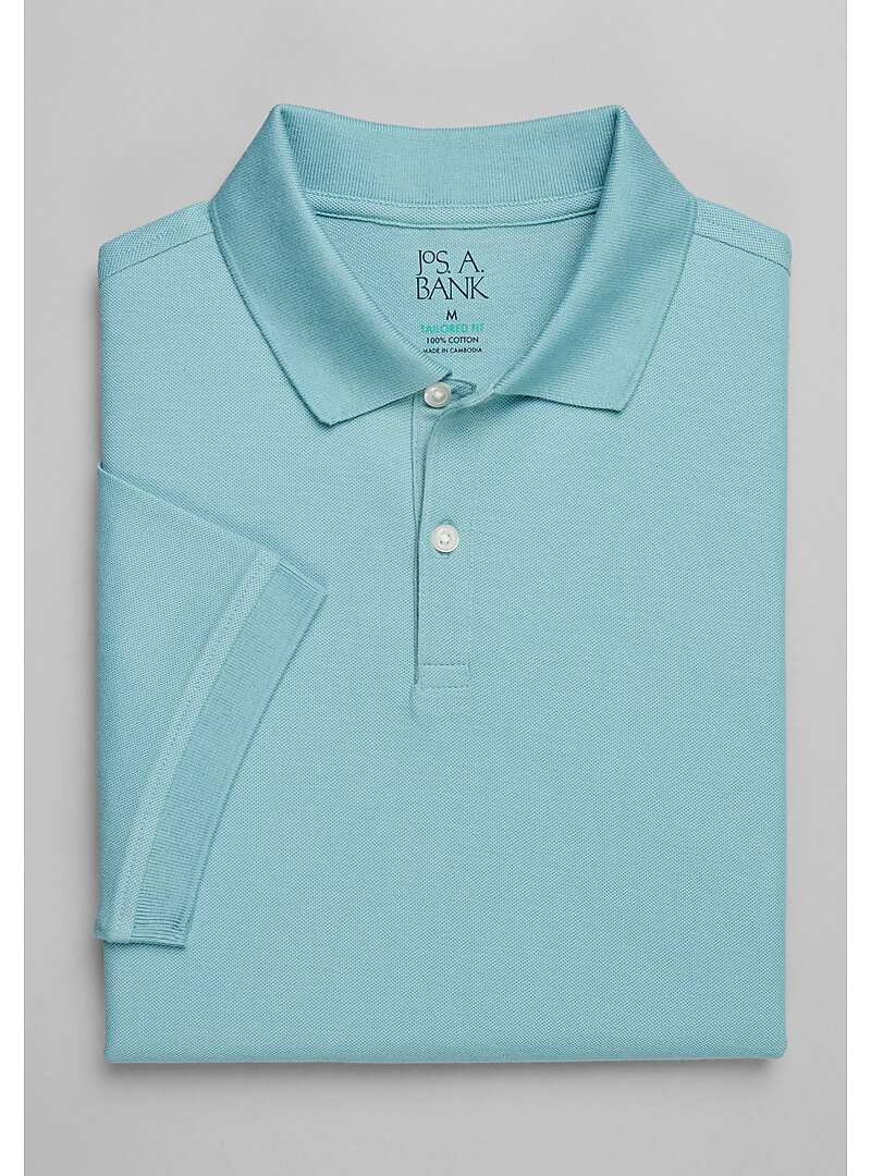 Jos. A. Bank Tailored Fit Solid Pique Polo#6MFL