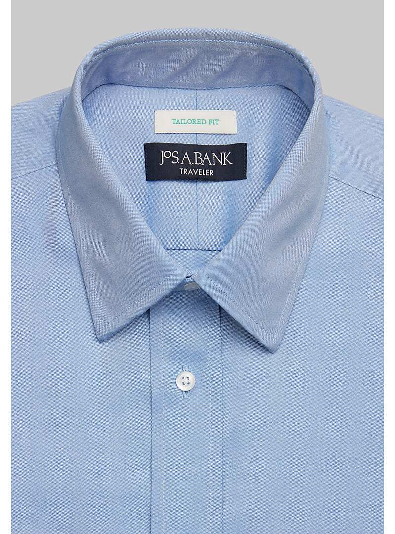 Traveler Collection Tailored Fit Point Collar Solid Dress Shirt - Big & Tall#5FTD