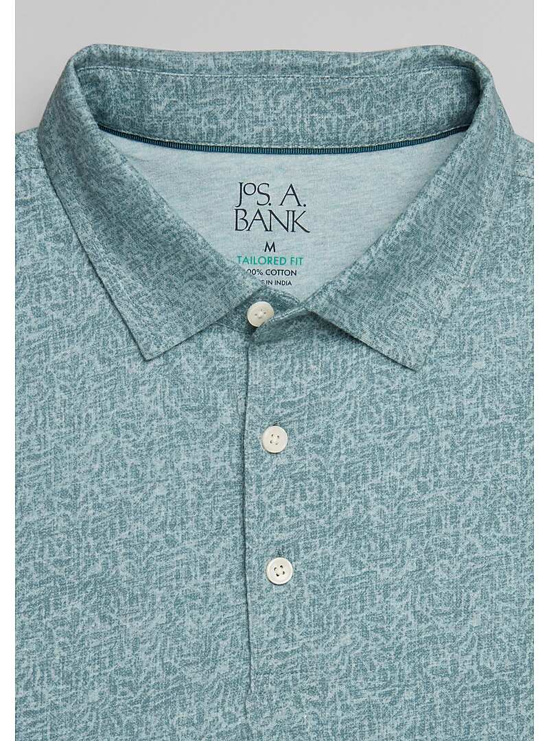 Jos. A. Bank Tailored Fit Tonal Leaf Polo - Big & Tall#6MH2