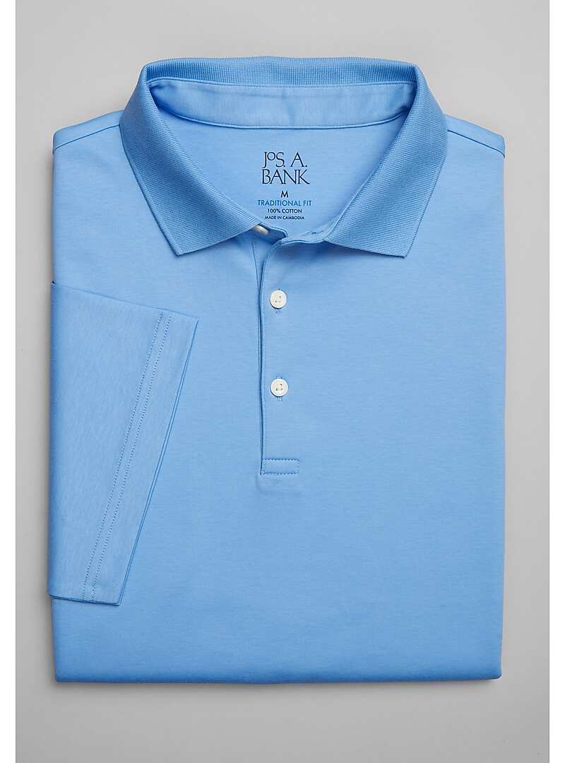 Jos. A. Bank Traditional Fit Interlock Knit Solid Polo - Big & Tall#6MFW