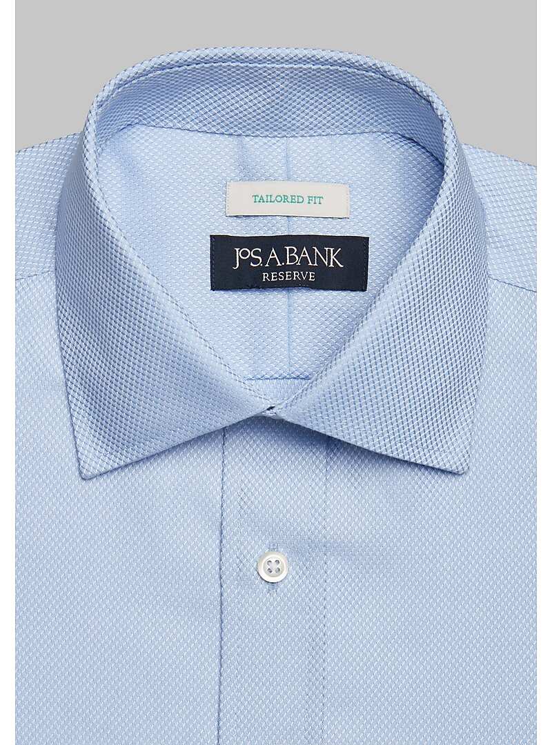 Reserve Collection Tailored Fit Spread Collar Solid Dress Shirt - Big & Tall#5FUY