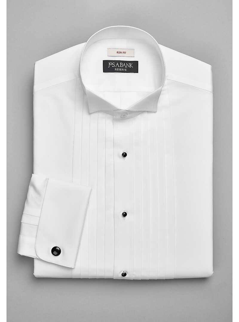 Reserve Collection Slim Fit Wing Collar French Cuff Formal Dress Shirt - Big & Tall#5FUW