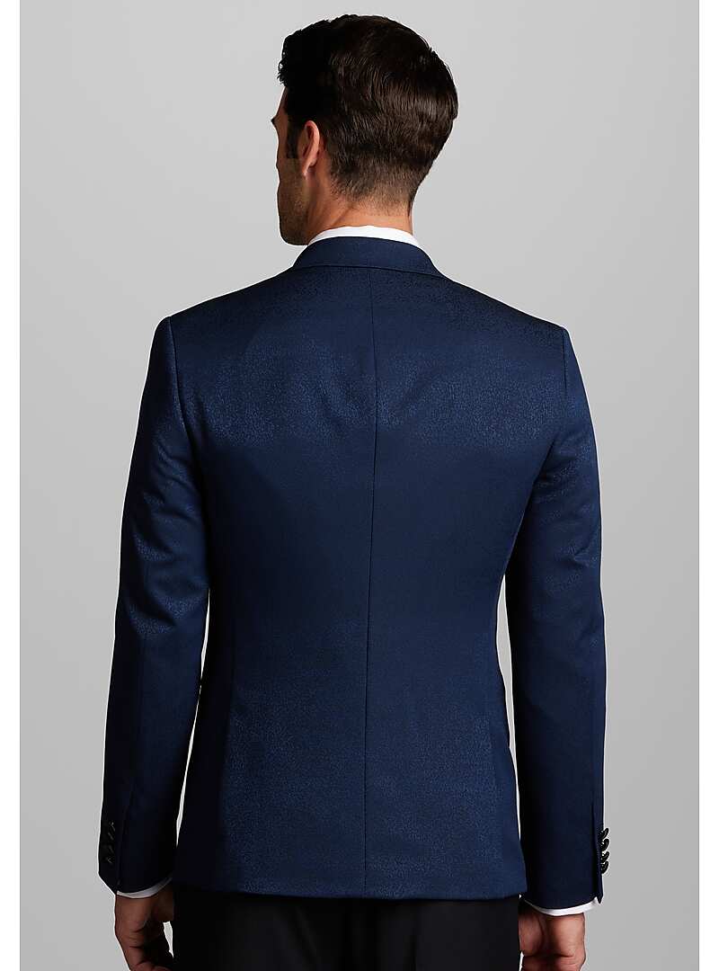 Ike Behar Slim Fit Peak Lapel Jacquard Dinner Jacket - Big & Tall#16TN