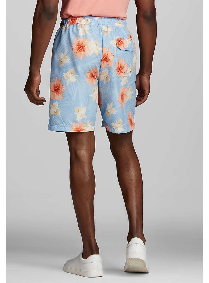 Con.Struct Tailored Fit Hibiscus Print Swim Shorts - Big & Tall#22YU