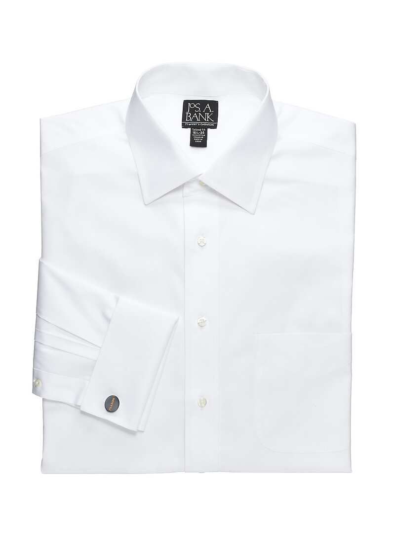 Traveler Collection Slim Fit Spread Collar French Cuff Dress Shirt#5JL2