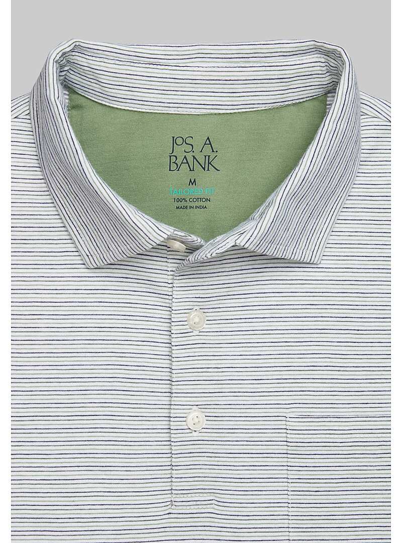 Jos. A. Bank Tailored Fit Multi Stripe Polo Shirt - Big & Tall#6MFX