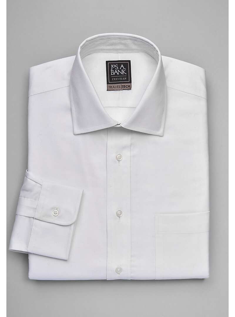 Travel Tech Collection Slim Fit Spread Collar Dress Shirt - Big & Tall#53YV