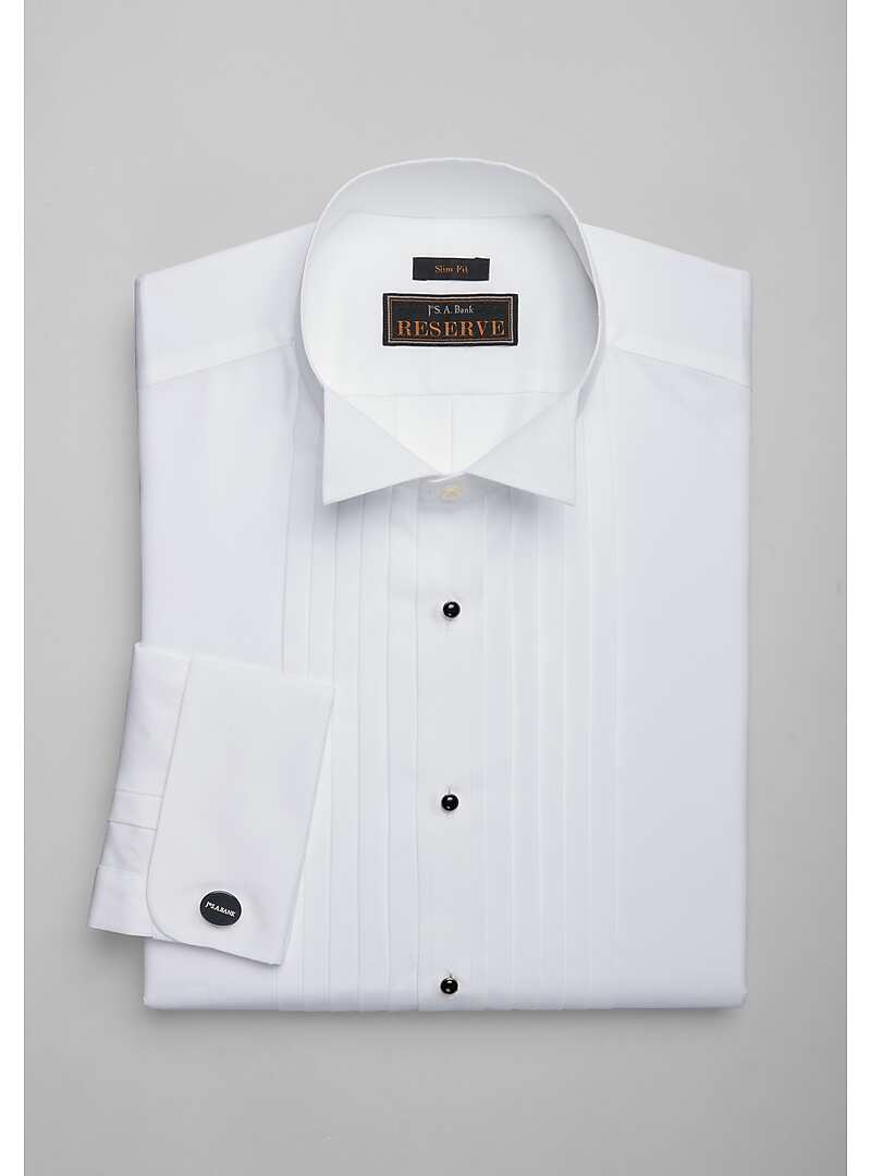 Reserve Collection Slim Fit Wing Collar French Cuff Formal Dress Shirt - Big & Tall#58TR