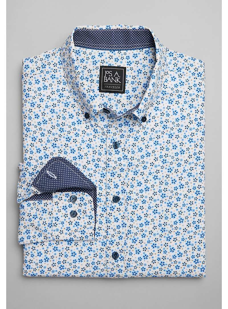 Traveler Collection Slim Fit 4-Way Stretch Floral Sportshirt - Big & Tall#6MPE