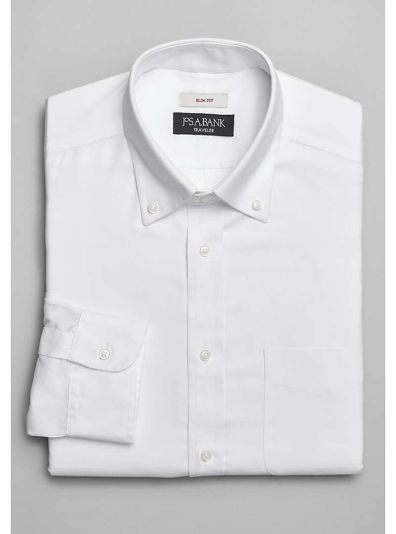 Traveler Collection Slim Fit Button-Down Collar Solid Dress Shirt - Big & Tall#5FTK