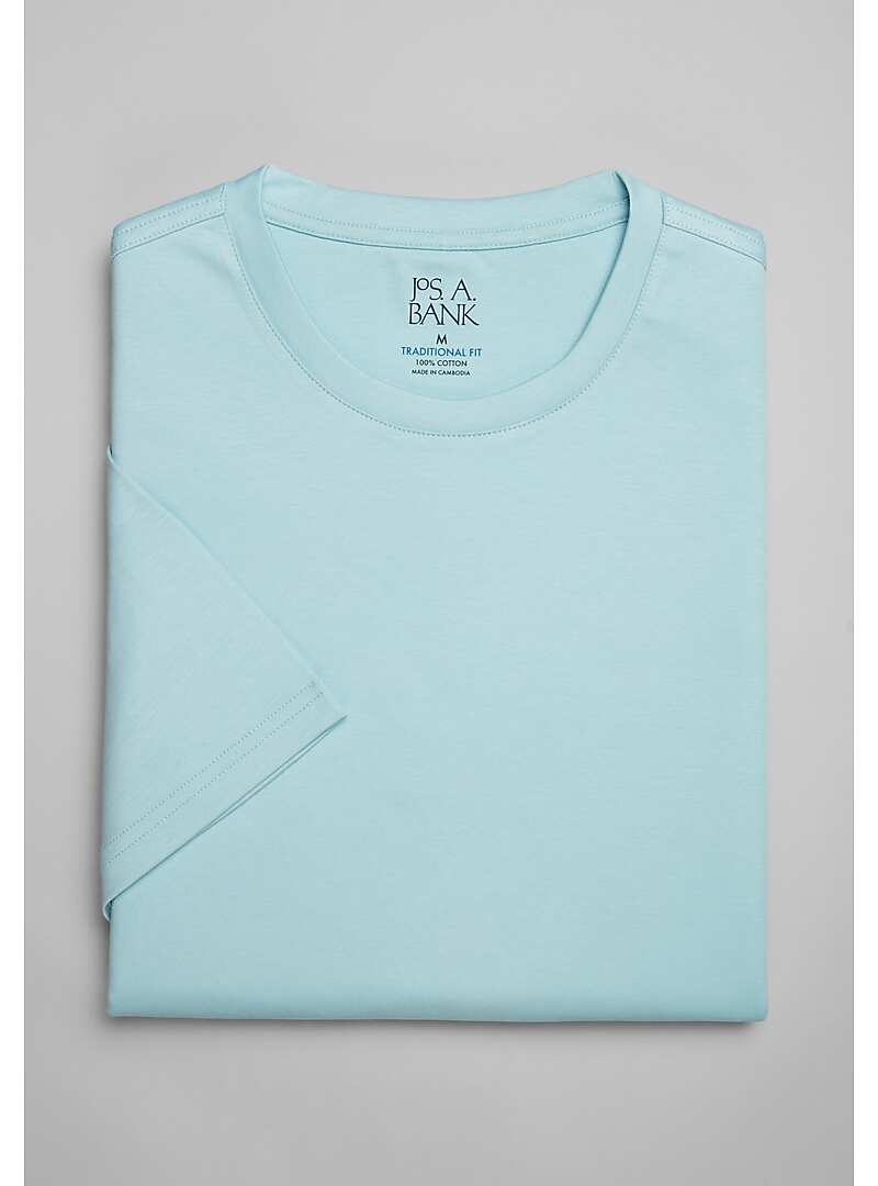 Jos. A. Bank Traditional Fit Liquid Cotton Interlock Crew#6MFJ