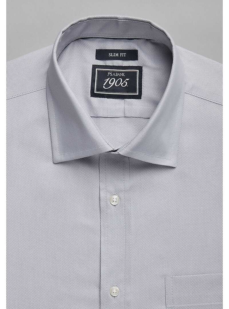 1905 Navy Collection Slim Fit Spread Collar Solid Oxford Dress Shirt#5FHN