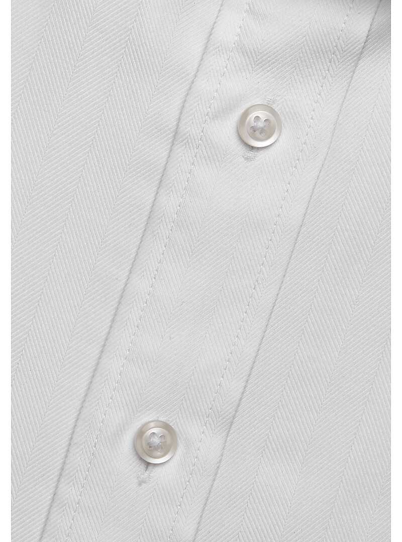 Reserve Collection Traditional Fit Herringbone Dress Shirt - Big & Tall#5FT6