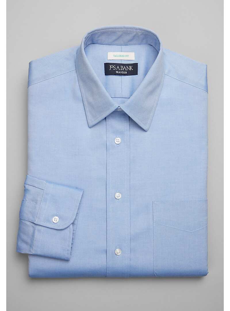 Traveler Collection Tailored Fit Point Collar Solid Dress Shirt - Big & Tall#5FTD