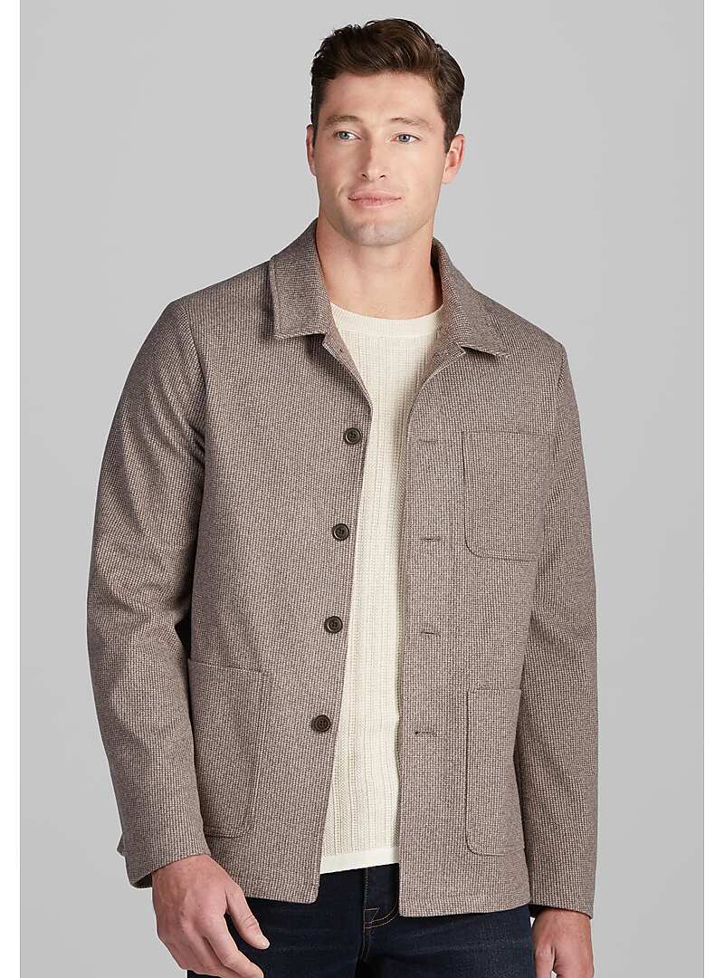 Reserve Collection Tailored Fit Houndstooth Chore Jacket CLEARANCE#71AV