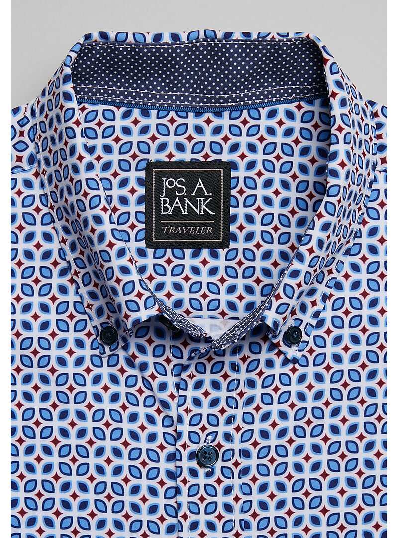 Traveler Collection Tailored Fit 4-Way Stretch Medallion Sportshirt - Big & Tall#6MPC