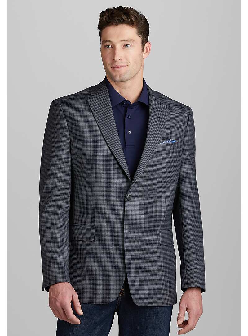 Executive Collection Traditional Fit Check Sportcoat - Big & Tall#168K