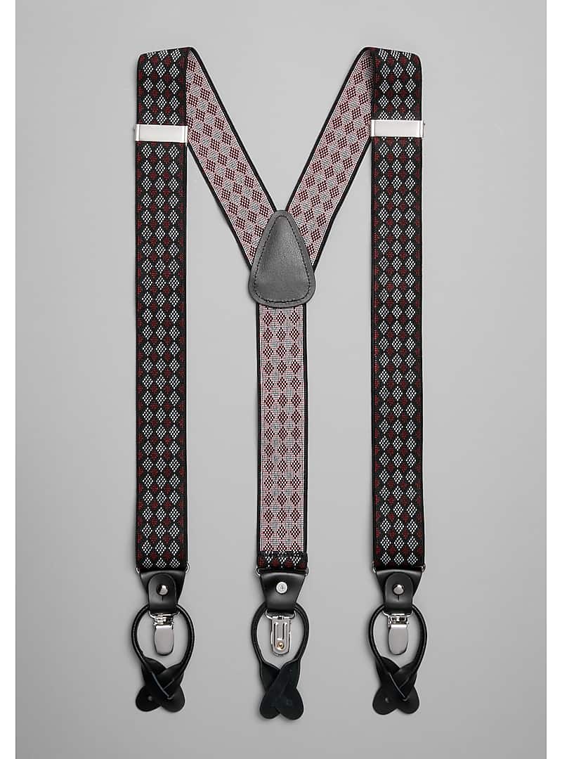 Jos. A Bank Stretch Geo Pattern Suspenders#8Y51