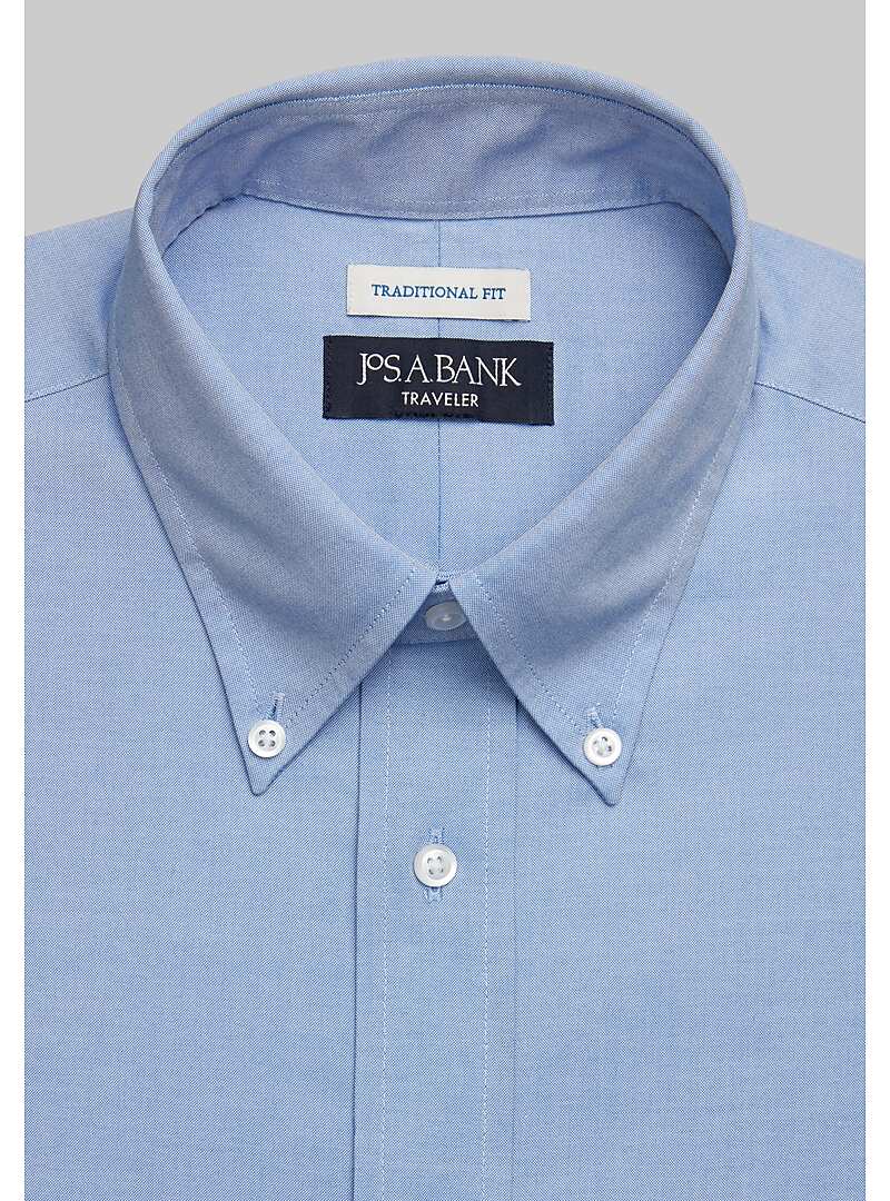 Traveler Collection Traditional Fit Button-Down Collar Solid Dress Shirt - Big & Tall#5FTH