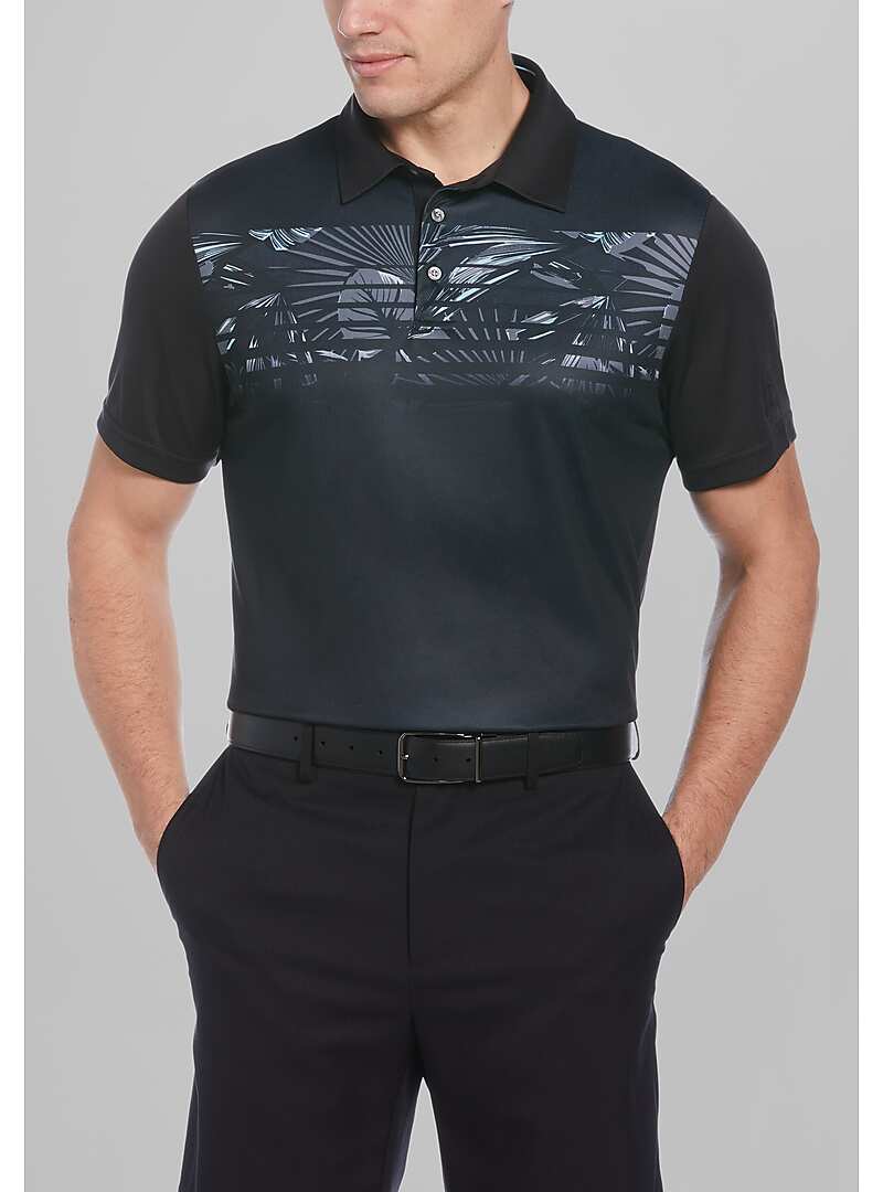 PGA TOUR Traditional Fit Engineered Tropical Print Performance Polo#6NKU
