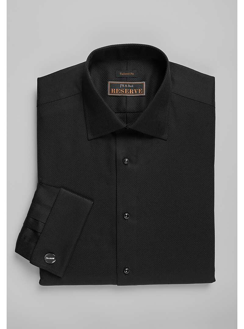 Reserve Collection Tailored Fit Spread Collar French Cuff Formal Dress Shirt - Big & Tall#53U6