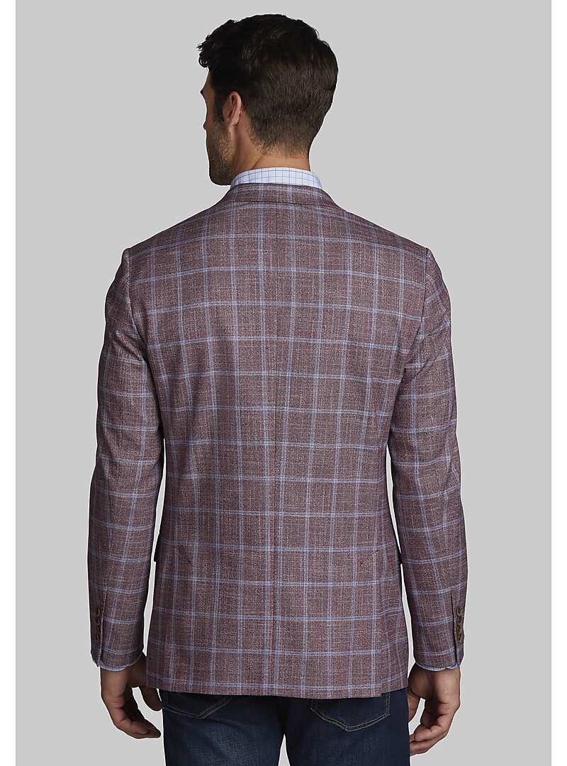 Jos. A. Bank Tailored Fit Windowpane Plaid Sportcoat - Big & Tall#16FU