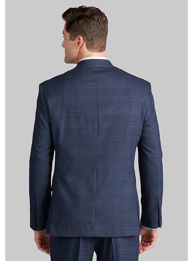 Traveler Collection Tailored Fit Plaid Suit - Big & Tall#3WZ8