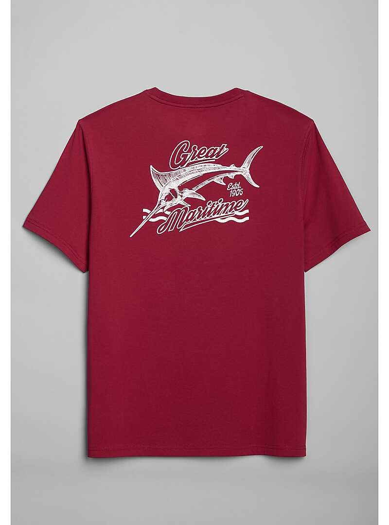 Jos. A. Bank Tailored Fit Marlin Graphic Tee - Big & Tall#6NAL