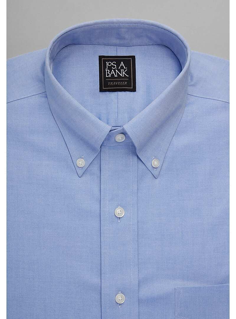 Traveler Collection Tailored Fit Button-Down Collar Dress Shirt - Big & Tall#5C3W