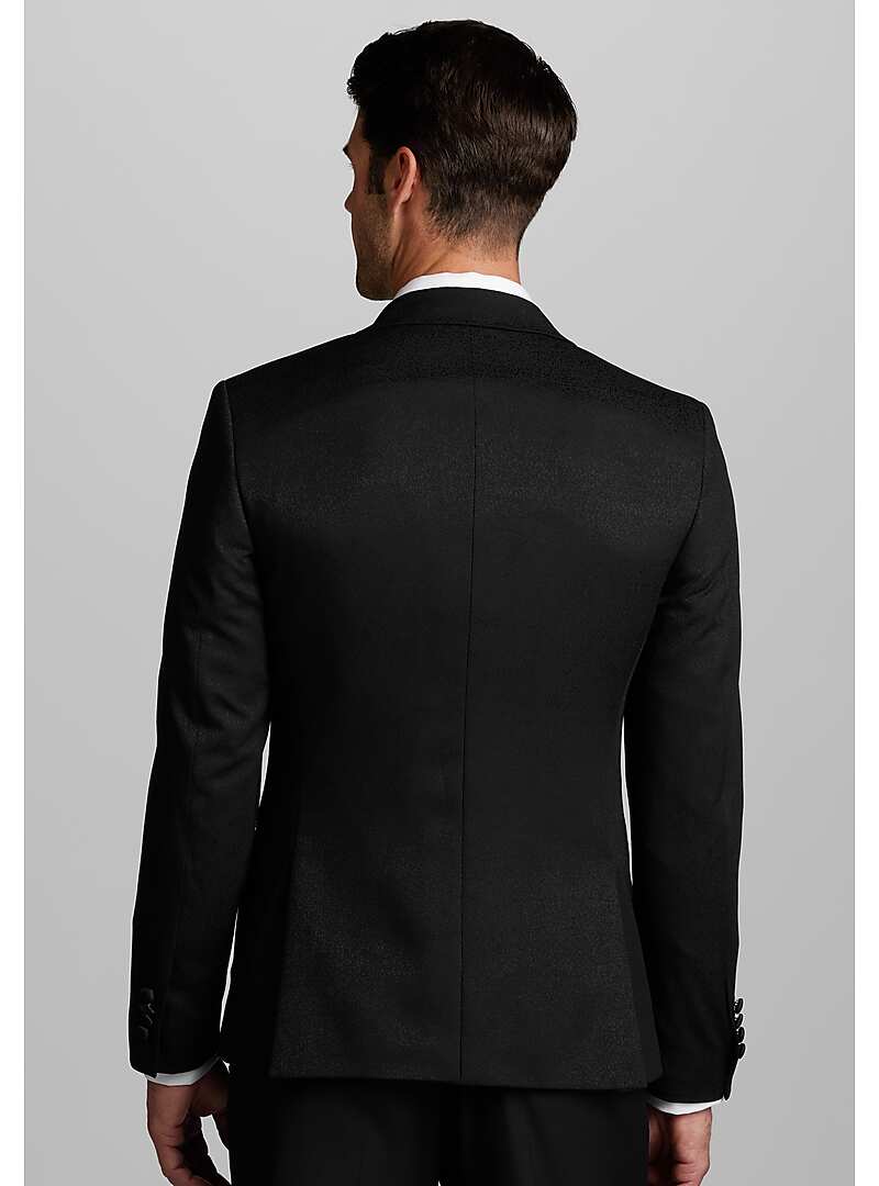 Ike Behar Slim Fit Peak Lapel Jacquard Dinner Jacket - Big & Tall#16TL