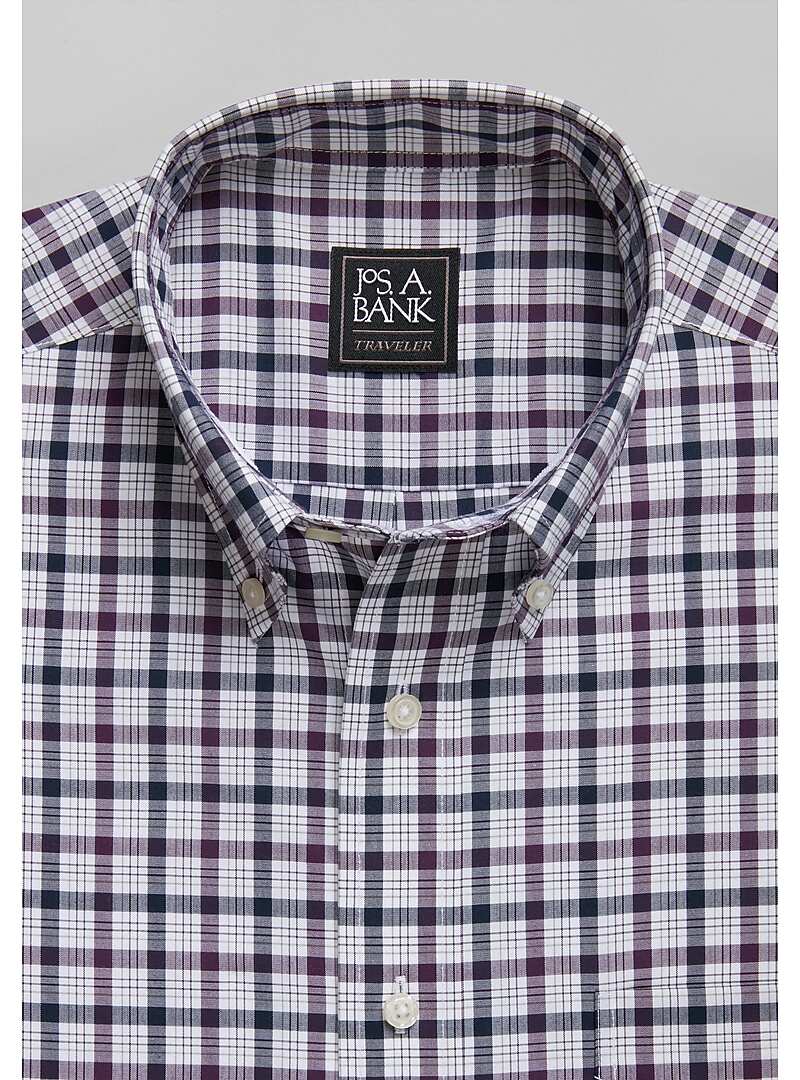 Traveler Collection Traditional Fit Button-Down Collar Check Sportshirt#6LGZ