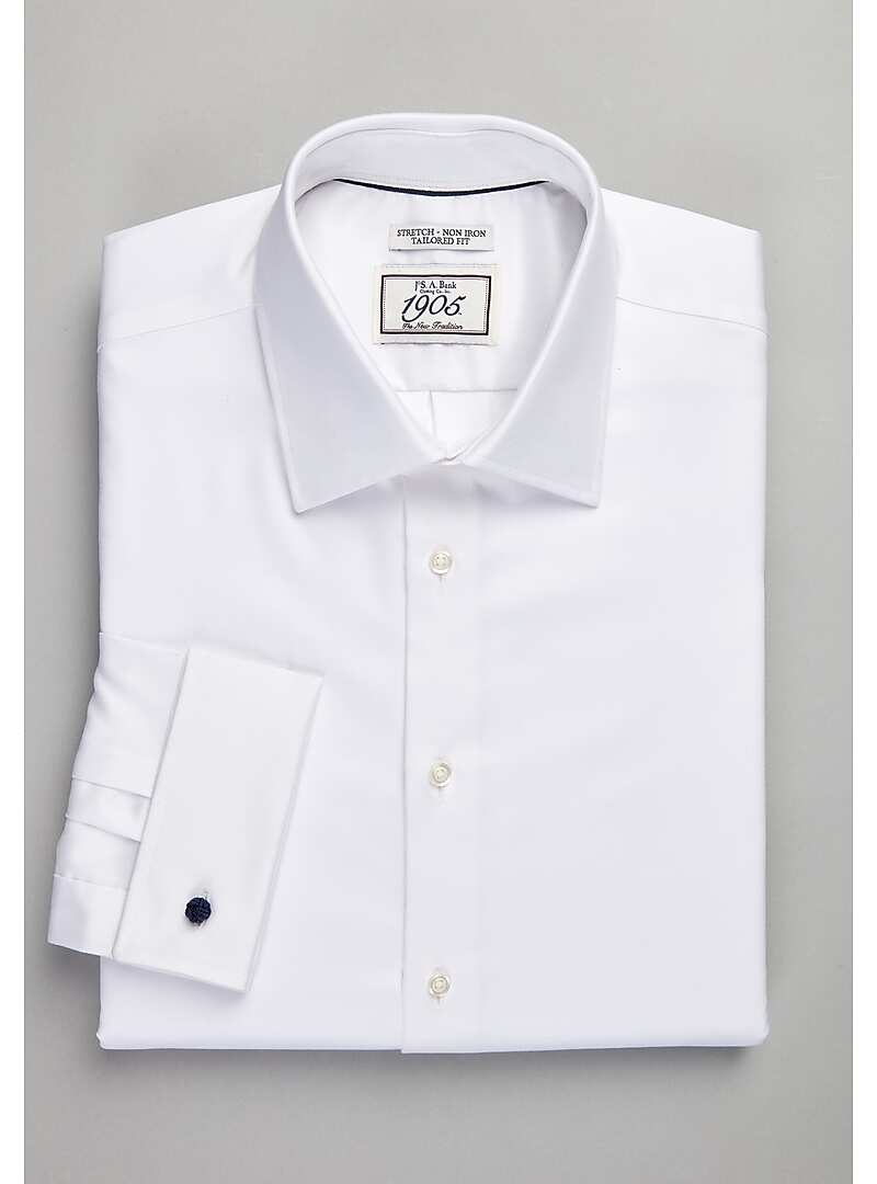 1905 Collection Tailored Fit Spread Collar Formal Dress Shirt - Big & Tall#5FL9