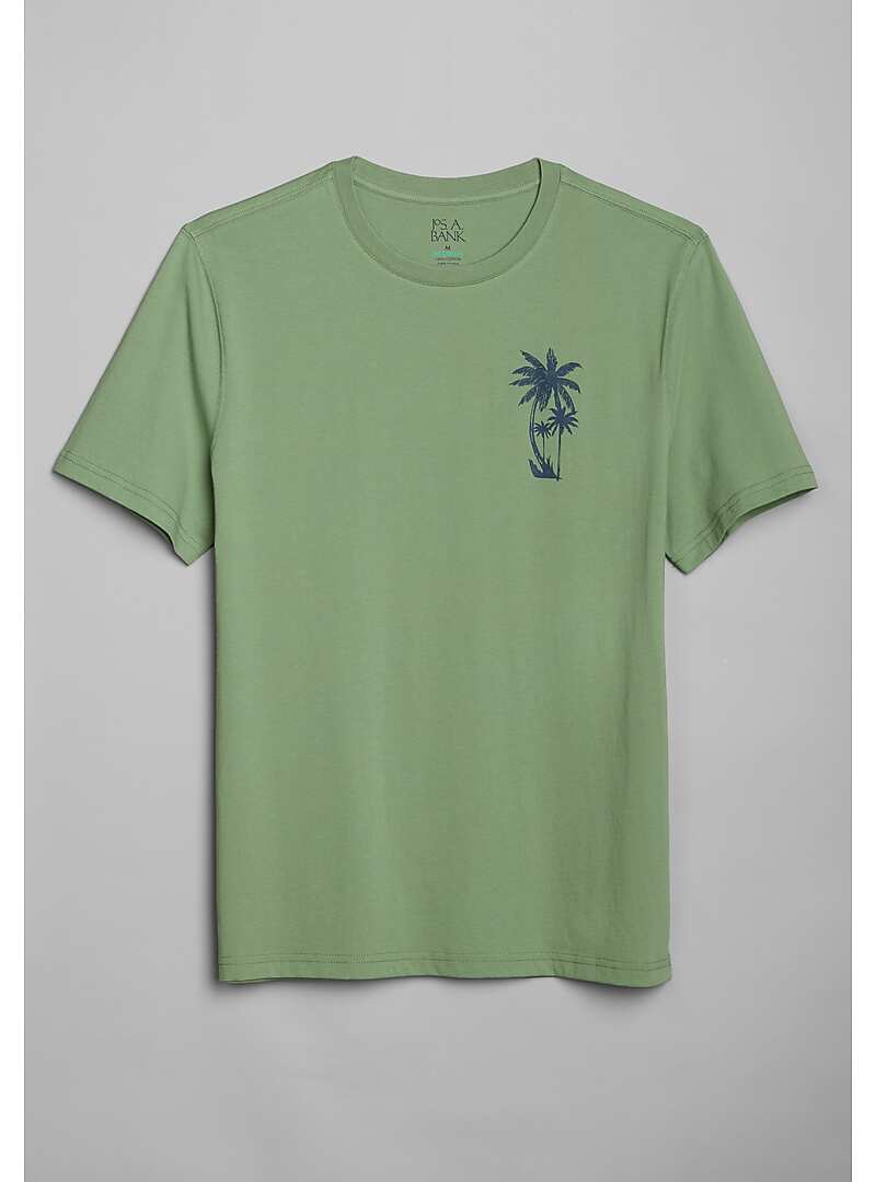Jos. A. Bank Tailored Fit Palm Tree Graphic Tee - Big & Tall#6NAJ