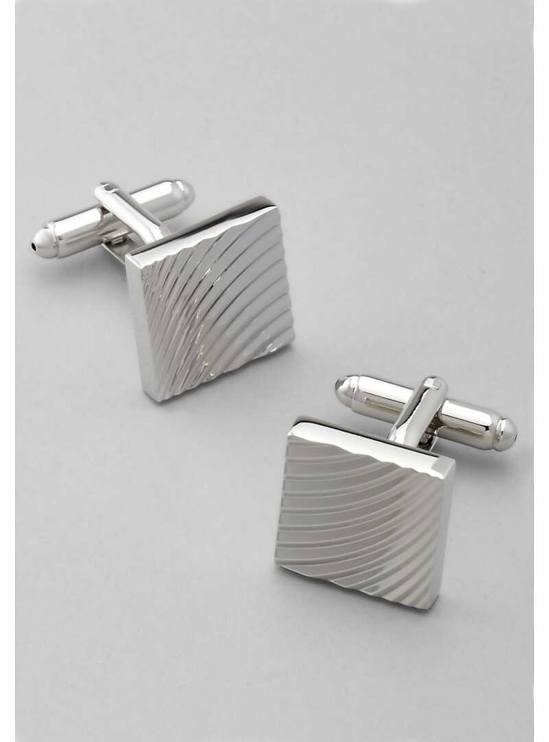 Jos. A. Bank Textured Silver Square Cufflinks#8YA5