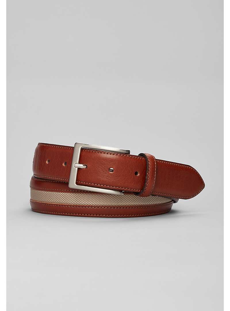 Jos. A. Bank Nylon Inlay Reversible Leather Belt#8XCN