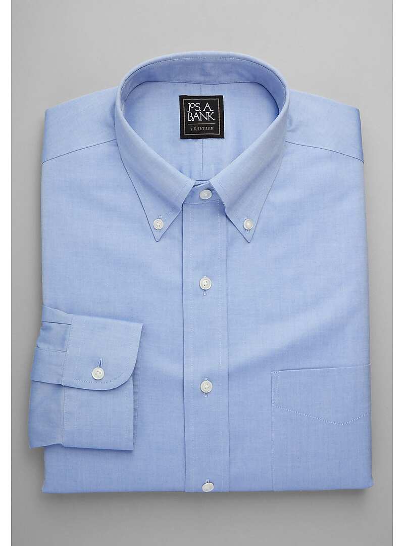 Traveler Collection Tailored Fit Button-Down Collar Dress Shirt - Big & Tall#5C3W