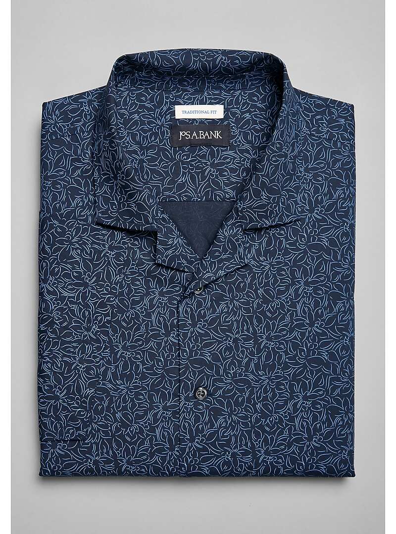 Reserve Collection Traditional Fit Short Sleeve Camp Shirt - Big & Tall#6MME