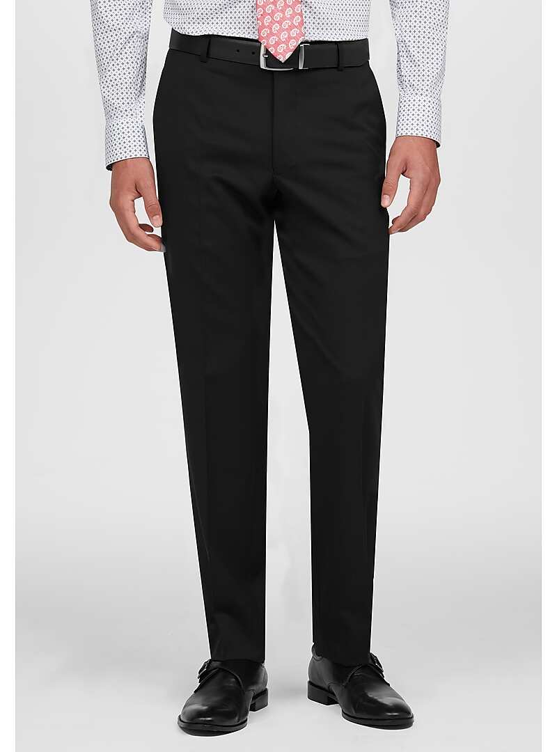 1905 Collection Tailored Fit Flat Front Textured Suit Separate Pants#344R